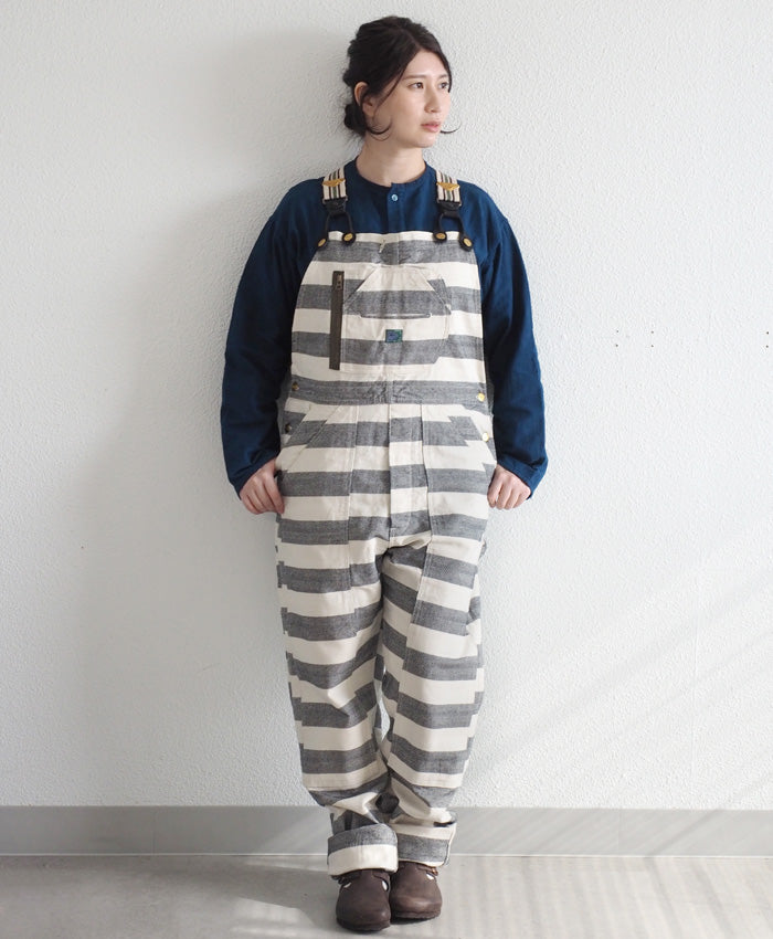 graphzero(グラフゼロ) ブレース Dポケット オーバーオール プリズナー インディゴ ホワイト メンズ レディース 男女兼用 [GZ-BROAP-0307-IDWH] 岡山 倉敷 児島 ジーンズ ブランド