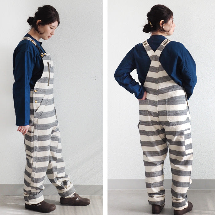 graphzero Brace D Pocket Overalls Prisoner Indigo White Men's Women's Unisex [GZ-BROAP-0307-IDWH] Okayama Kurashiki Kojima Jeans Brand 