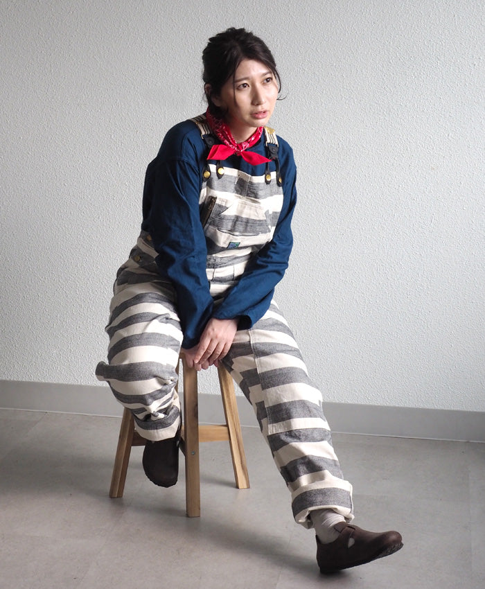 graphzero(グラフゼロ) ブレース Dポケット オーバーオール プリズナー インディゴ ホワイト メンズ レディース 男女兼用 [GZ-BROAP-0307-IDWH] 岡山 倉敷 児島 ジーンズ ブランド