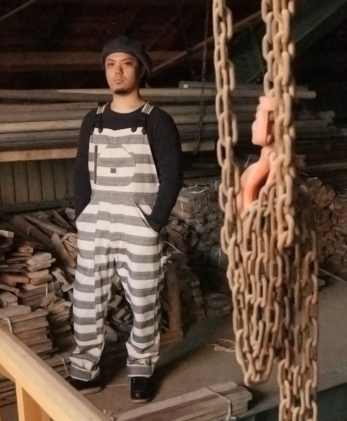 graphzero Brace D Pocket Overall Prisoner Indigo White Men's Women's Unisex [GZ-BROAP-0307-IDWH-MENS] Okayama Kurashiki Kojima Jeans Brand 