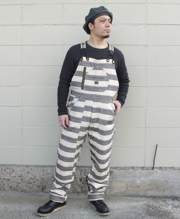 graphzero Brace D Pocket Overall Prisoner Indigo White Men's Women's Unisex [GZ-BROAP-0307-IDWH-MENS] Okayama Kurashiki Kojima Jeans Brand 