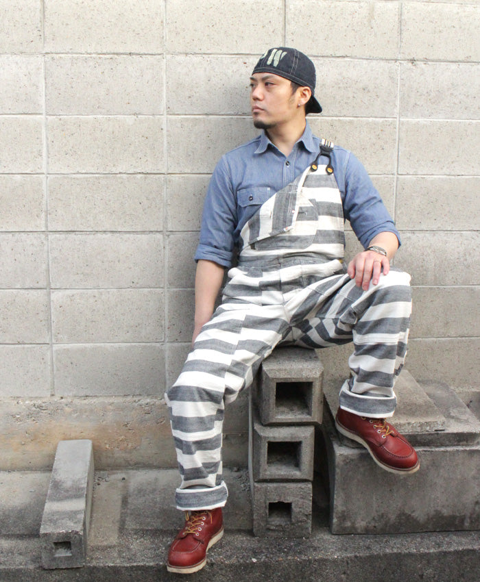 graphzero Brace D Pocket Overall Prisoner Indigo White Men's Women's Unisex [GZ-BROAP-0307-IDWH-MENS] Okayama Kurashiki Kojima Jeans Brand 