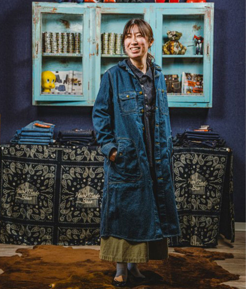 graphzero Coverall Coat Ladies Light Indigo 12oz NEP Denim [GZ-CRCT-0404] Okayama Kurashiki Kojima Jeans Denim Brand