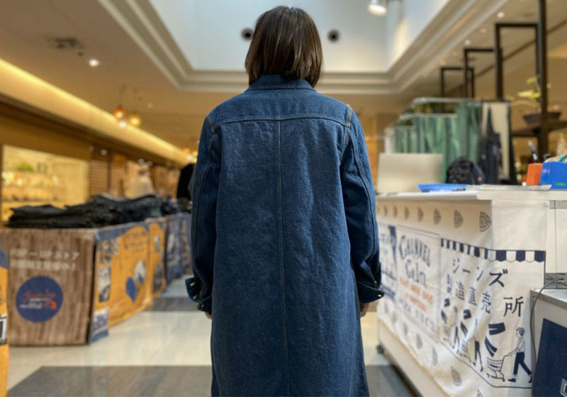graphzero Coverall Coat Ladies Light Indigo 12oz NEP Denim [GZ-CRCT-0404] Okayama Kurashiki Kojima Jeans Denim Brand