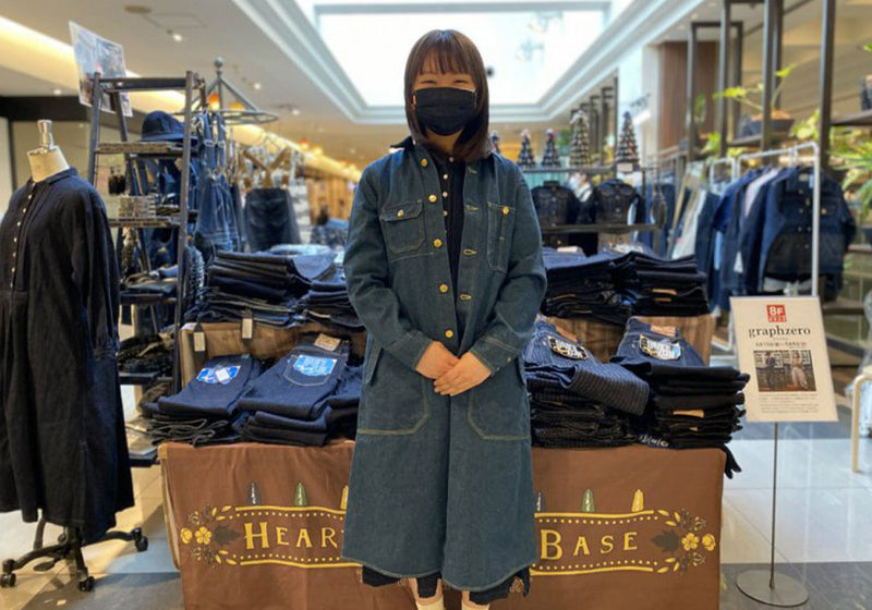 graphzero Coverall Coat Ladies Light Indigo 12oz NEP Denim [GZ-CRCT-0404] Okayama Kurashiki Kojima Jeans Denim Brand