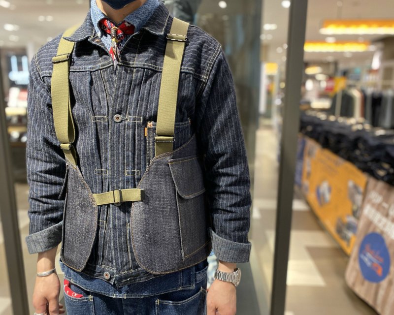 graphzero(グラフゼロ) フィッシングベスト ブロークンツイル コーティングデニム インディゴ メンズ レディース 男女兼用 [GZ-FSHVT-0402]