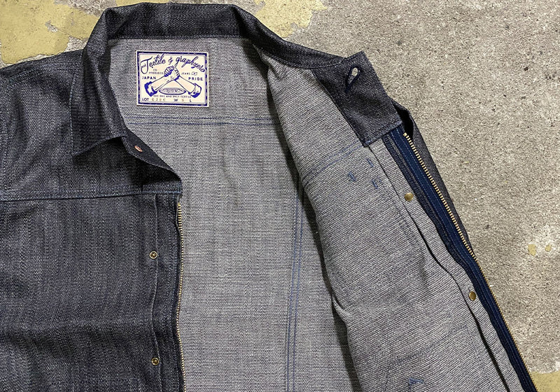 graphzero RidersJEANJACKETMen's Coated Denim Broken Twill Men's [GZ-GJRC-0404-MENS]