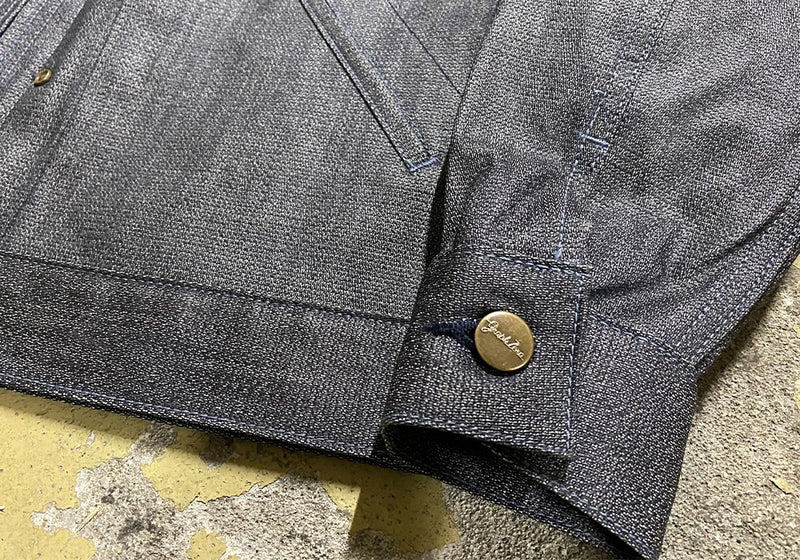 graphzero RidersJEANJACKETMen's Coated Denim Broken Twill Men's [GZ-GJRC-0404-MENS]