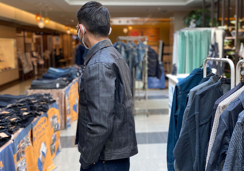 graphzero RidersJEANJACKETMen's Coated Denim Broken Twill Men's [GZ-GJRC-0404-MENS]