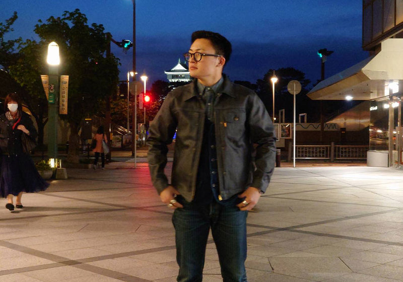 graphzero RidersJEANJACKETMen's Coated Denim Broken Twill Men's [GZ-GJRC-0404-MENS]