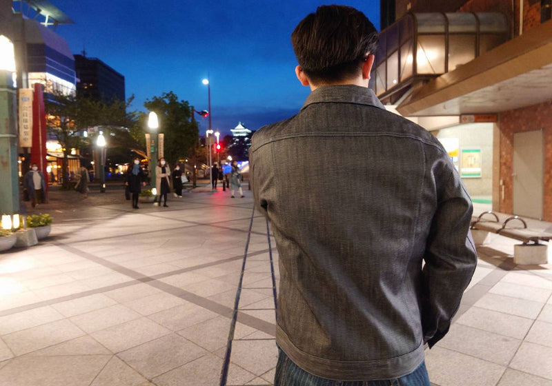 graphzero RidersJEANJACKETMen's Coated Denim Broken Twill Men's [GZ-GJRC-0404-MENS]