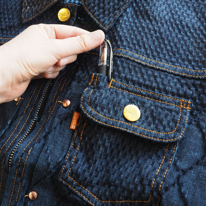 graphzero Riders Jacket Kendo Wear Denim Indigo Men's [GZ-GJRKN-0202-MENS] 