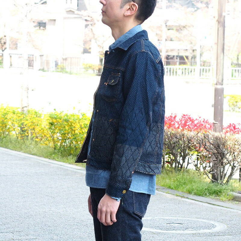 graphzero Riders Jacket Kendo Wear Denim Indigo Men's [GZ-GJRKN-0202-MENS] 