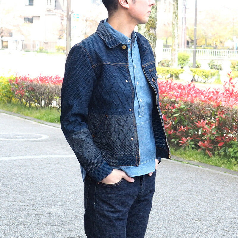 graphzero Riders Jacket Kendo Wear Denim Indigo Men's [GZ-GJRKN-0202-MENS] 