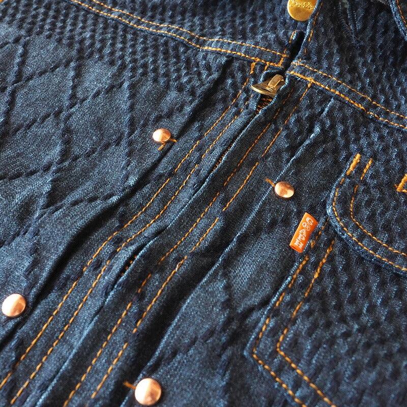 graphzero Riders Jacket Kendo Wear Denim Indigo Men's [GZ-GJRKN-0202-MENS] 