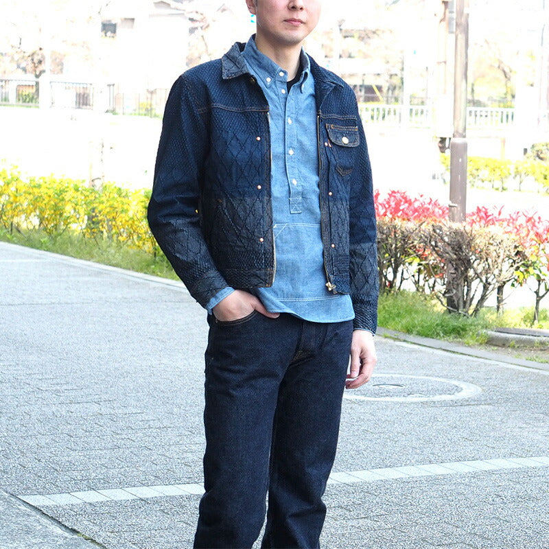 graphzero Riders Jacket Kendo Wear Denim Indigo Men's [GZ-GJRKN-0202-MENS] 