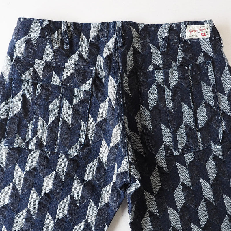 [2 colors] graphzero Gazette Baker Shorts “Arrow Denim” 11oz Short Pants Japanese Pattern Men's [GZ-GTYH-0205-MENS] 
