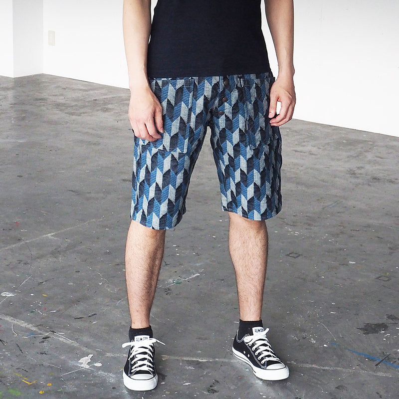 [2 colors] graphzero Gazette Baker Shorts “Arrow Denim” 11oz Short Pants Japanese Pattern Men's [GZ-GTYH-0205-MENS] 