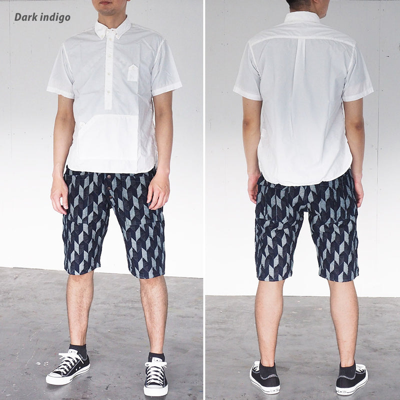 [2 colors] graphzero Gazette Baker Shorts “Arrow Denim” 11oz Short Pants Japanese Pattern Men's [GZ-GTYH-0205-MENS] 