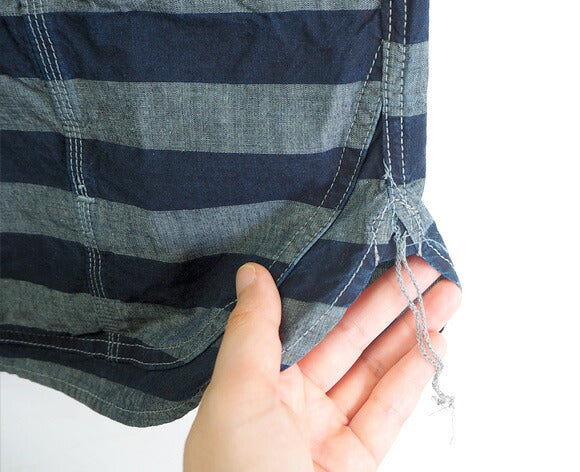 graphzero Hem pocket shirt short sleeve gray border men's [GZ-HMPKS-BD-MENS] 