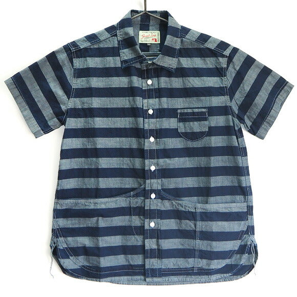 graphzero Hem pocket shirt short sleeve gray border men's [GZ-HMPKS-BD-MENS] 