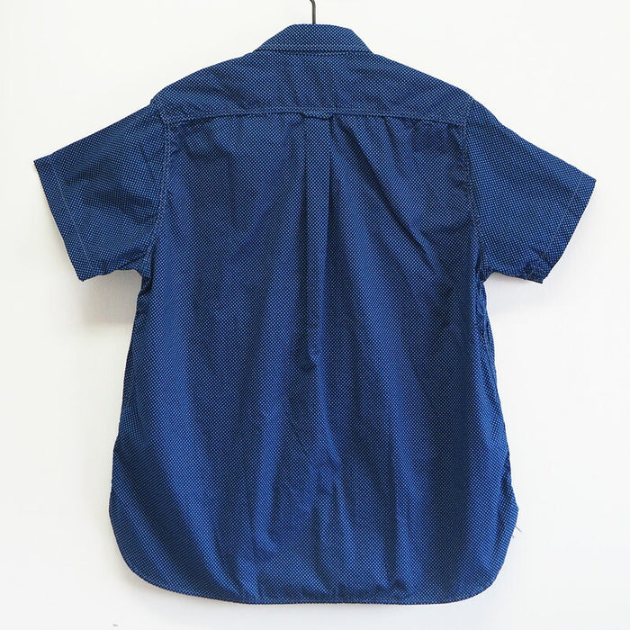 graphzero（グラフゼロ） ヘムポケットシャツ 半袖 インディゴ 抜染 ドット レディース [GZ-HMPKS-3104-DOT-LADIES]