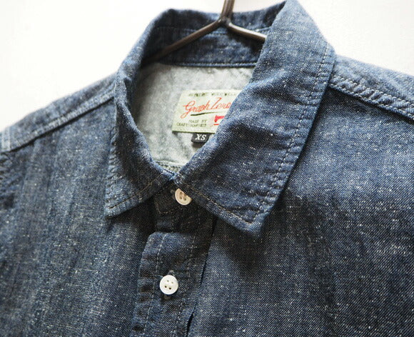 graphzero Hem Pocket Shirt Short Sleeve Nep Denim Gray Men's [GZ-HMPKS-NP-MENS] 