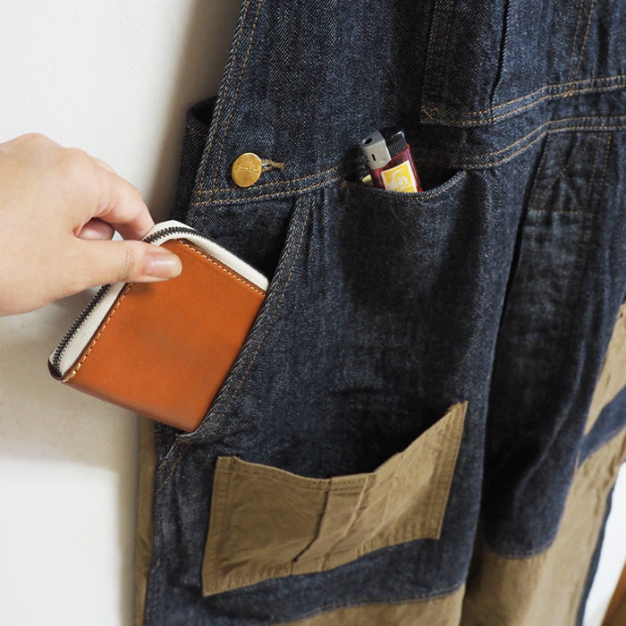 graphzero Hunting Overalls Denim Indigo x Beige Men's Women's [GZ-HOR2-0107-IDBE] 