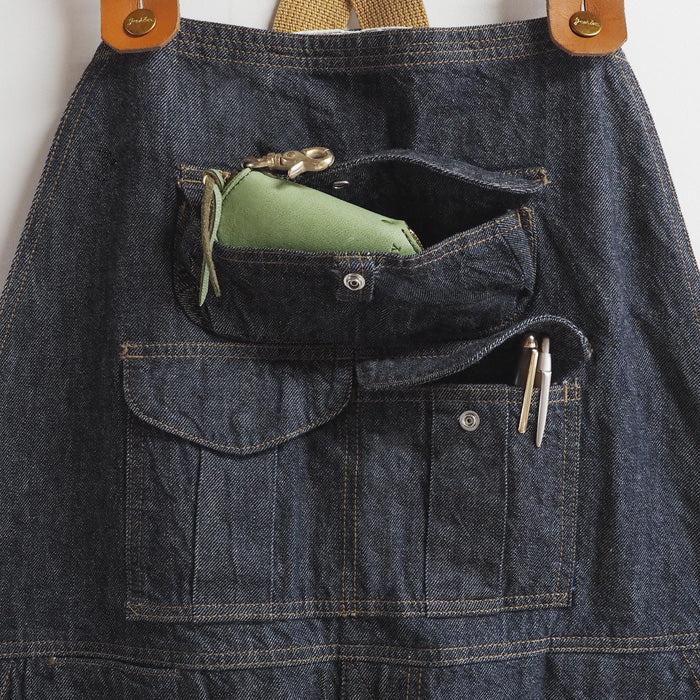 graphzero Hunting Overalls Denim Indigo x Beige Men's Women's [GZ-HOR2-0107-IDBE] 