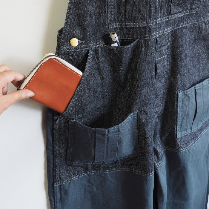 graphzero(グラフゼロ) ハンティング オーバーオール デニム インディゴ×ネイビー メンズ レディース [GZ-HOR2-0107-IDNV]