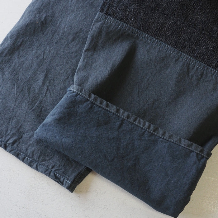 graphzero(グラフゼロ) ハンティング オーバーオール デニム インディゴ×ネイビー メンズ レディース [GZ-HOR2-0107-IDNV]