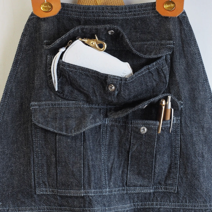 graphzero(グラフゼロ) ハンティング オーバーオール デニム インディゴ×ネイビー メンズ レディース [GZ-HOR2-0107-IDNV]