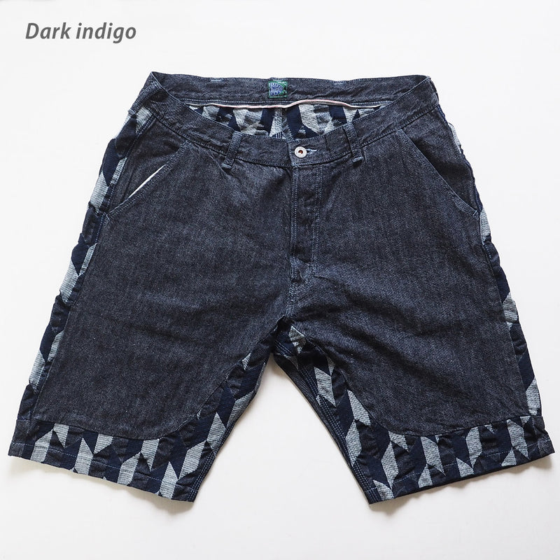 [2 colors] graphzero Hunting Shorts Short Pants 10oz Selvedge Denim x Arrow Feather Denim Switching Japanese Pattern Men's [GZ-HTGSP-0205-MENS] 