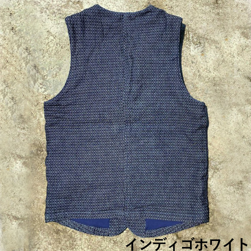 【2色】graphzero(グラフゼロ) ハンティングベスト セルビッチジャガード インディゴ メンズ レディース 男女兼用 [GZ-HUVT-0405]
