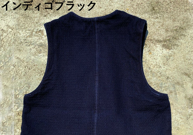 【2色】graphzero(グラフゼロ) ハンティングベスト セルビッチジャガード インディゴ メンズ レディース 男女兼用 [GZ-HUVT-0405]