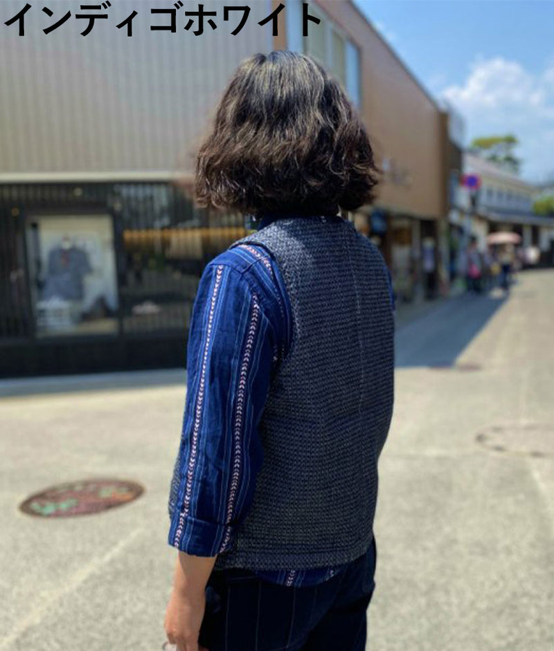 【2色】graphzero(グラフゼロ) ハンティングベスト セルビッチジャガード インディゴ メンズ レディース 男女兼用 [GZ-HUVT-0405]