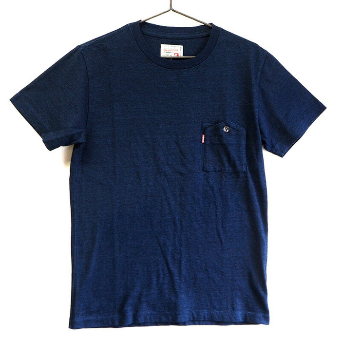 graphzero Indigo Rope Dyed Mountain Pocket Crew Neck T-shirt Men's [GZ-IDTC-0104-MENS] 
