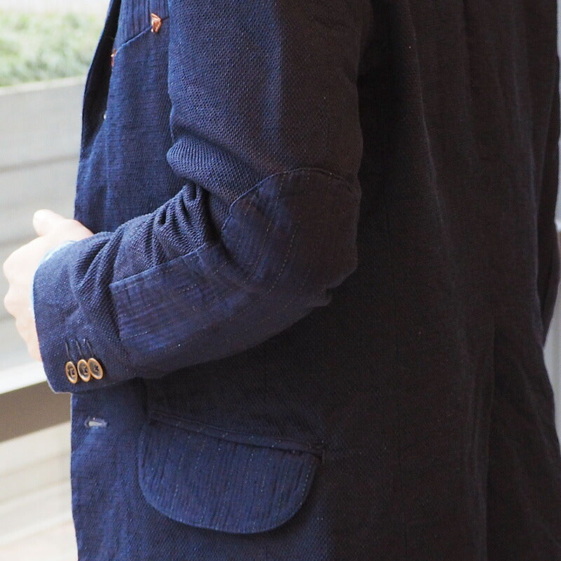 graphzero(グラフゼロ) 斜子織り×刺子切り替え デニムテーラード