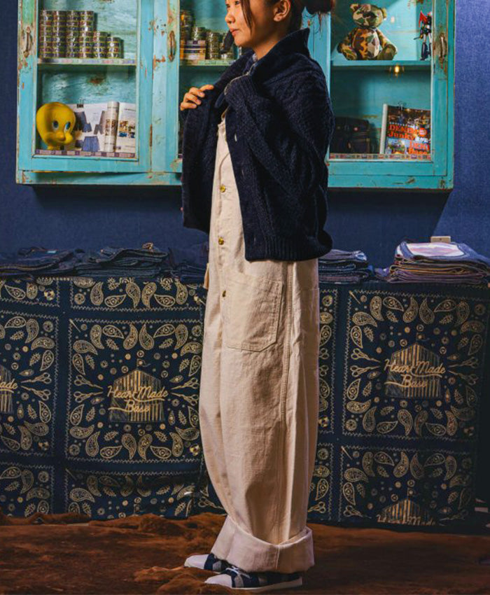 graphzero Knit Cardigan Indigo Heather Gray Cotton Wool Men's Women's Unisex [GZ-KNCD-0409]