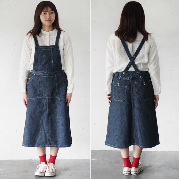graphzero (graph zero) apron dress basket weave denim [GZ-LA-APOP-0111] 