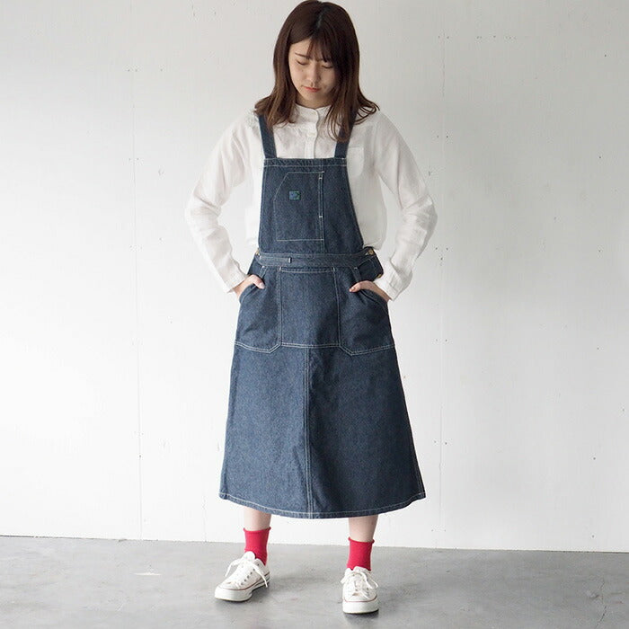 graphzero (graph zero) apron dress basket weave denim [GZ-LA-APOP-0111] 