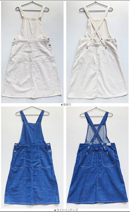 [Choose from 2 colors] graphzero Apron Denim Dress Ladies [GZ-La-APOP-2611] 