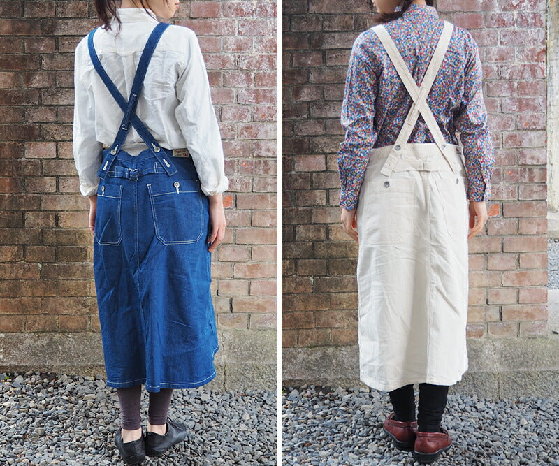 [Choose from 2 colors] graphzero Apron Denim Dress Ladies [GZ-La-APOP-2611] 