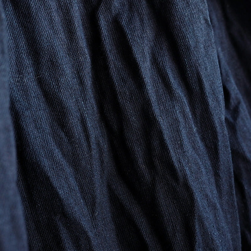 graphzero (graph zero) 5 ounces indigo rope dyeing Farmer's wrap skirt [GZ-LA-FMST-0106]
