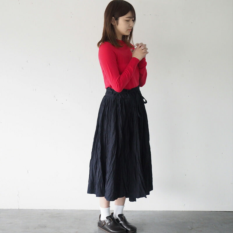 graphzero (graph zero) 5 ounces indigo rope dyeing Farmer's wrap skirt [GZ-LA-FMST-0106]