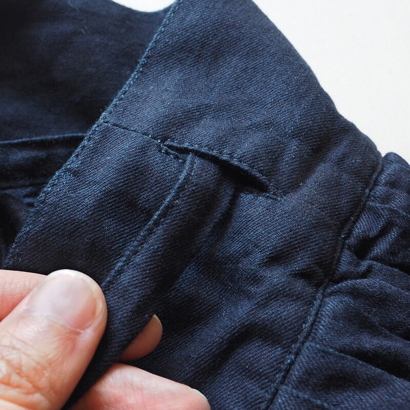 graphzero (graph zero) 5 ounces indigo rope dyeing Farmer's wrap skirt [GZ-LA-FMST-0106]