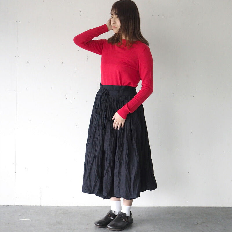 graphzero (graph zero) 5 ounces indigo rope dyeing Farmer's wrap skirt [GZ-LA-FMST-0106]