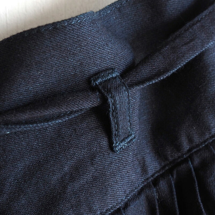 graphzero (graph zero) 5 ounces indigo rope dyeing Farmer's wrap skirt [GZ-LA-FMST-0106]