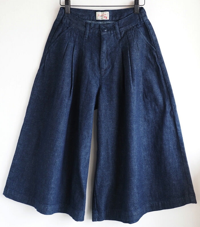 graphzero（グラフゼロ） 8.5オンス 左綾デニム インディゴガウチョパンツ [GZ-LA-GPT-2909]