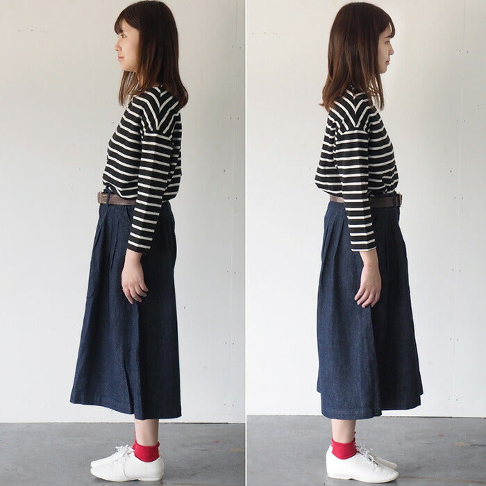 graphzero（グラフゼロ） 8.5オンス 左綾デニム インディゴガウチョパンツ [GZ-LA-GPT-2909]